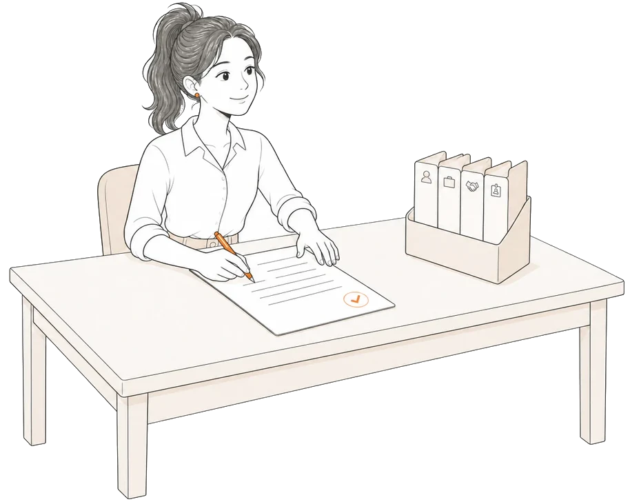 Prescriptrice consultant les règles de son programme avant de recommander